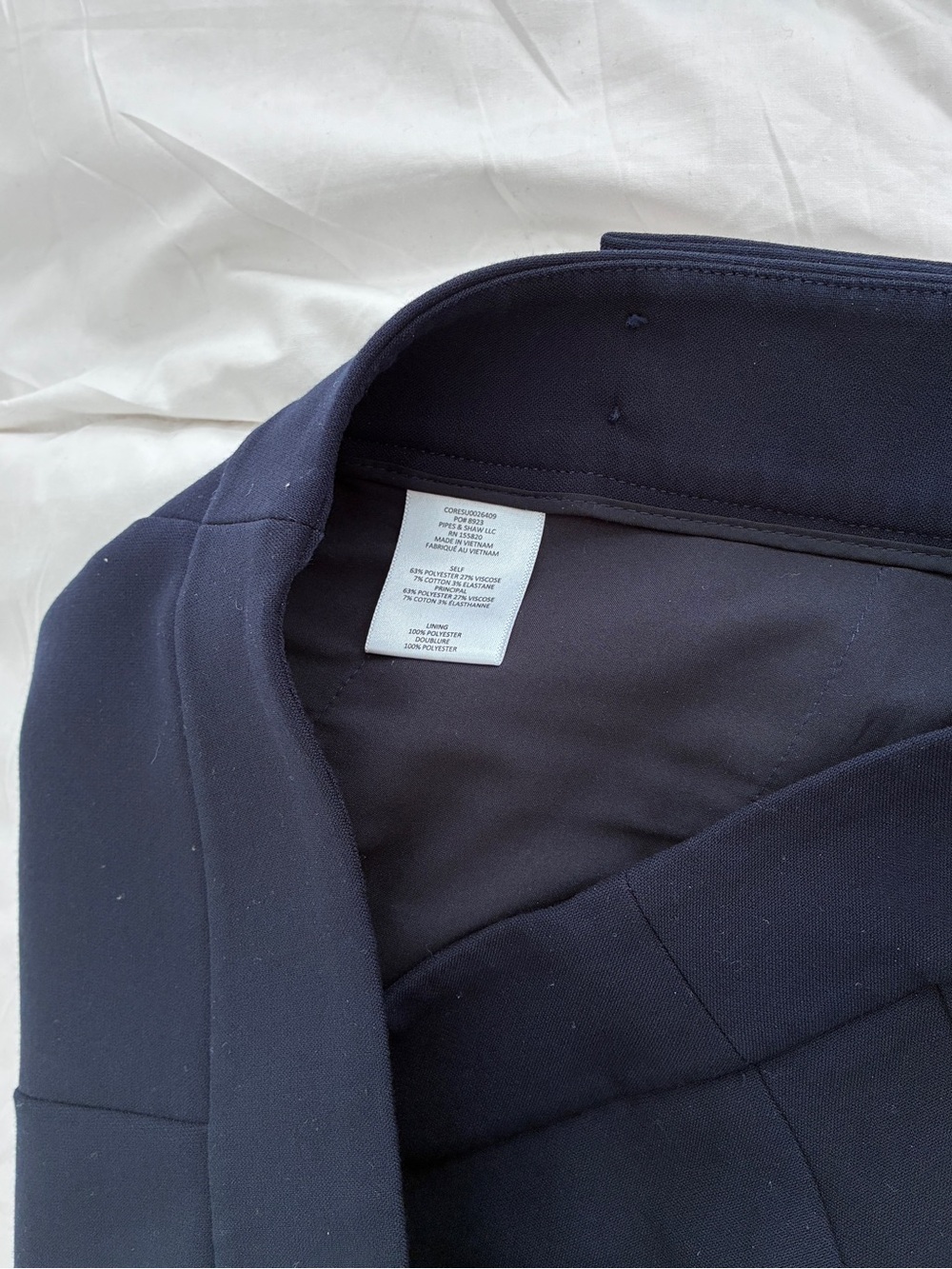 Veronica Beard Navy High Rise Gold Button Trousers Size 8 - Picture 5 of 8